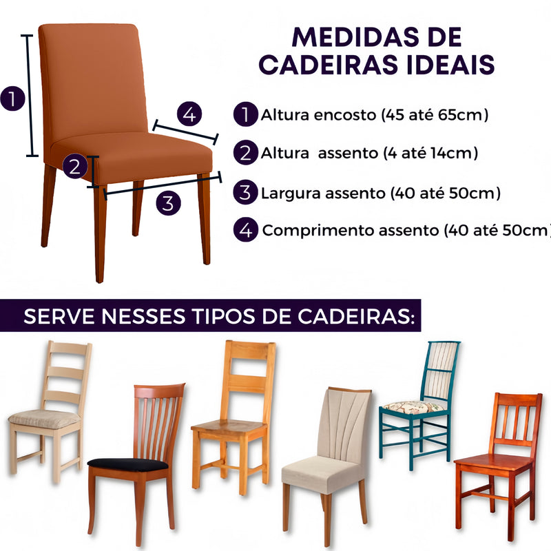 Capa para Cadeira de Jantar - Rose Gold