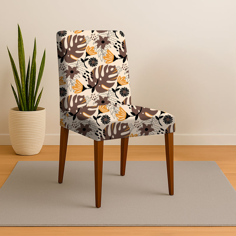 Capa para Cadeira de Jantar Estampada - Folhas da Selva